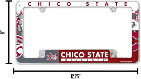 Rico Industries NCAA Connecticut Huskies - UCONN Primary 12 بوصة × 6 بوصة إطار لوحة ترخيص للسيارات من الكروم بالكامل للسيارة/الشاحنة/سيارات الدفع الرباعي in Saudi Arabia