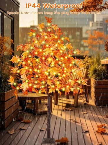 2pack 4ft 100led شجرة القيقب الاصطناعية المضاءة ، ديكور السقوط للمنزل ، شجرة القيقب مع وظيفة مؤقتة زخارف السقوط دافئ الضوء الأبيض للداخل في الهواء الطلق حصاد عيد الشكر in Kuwait