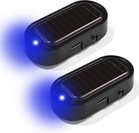 2PCS CAR SOLAR POWER محاكاة إنذار وهمية ، نظام إنذار للسيارة ، مصباح السلامة الداخلية تحذيرًا تلقائيًا مع منفذ شاحن USB ، مصباح مضاد للسرقة LED مصباح وهمي in Kuwait