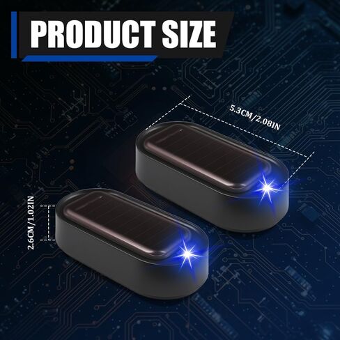 2PCS CAR SOLAR POWER محاكاة إنذار وهمية ، نظام إنذار للسيارة ، مصباح السلامة الداخلية تحذيرًا تلقائيًا مع منفذ شاحن USB ، مصباح مضاد للسرقة LED مصباح وهمي in Kuwait
