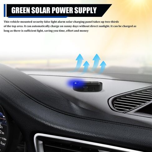 2PCS CAR SOLAR POWER محاكاة إنذار وهمية ، نظام إنذار للسيارة ، مصباح السلامة الداخلية تحذيرًا تلقائيًا مع منفذ شاحن USB ، مصباح مضاد للسرقة LED مصباح وهمي in Kuwait