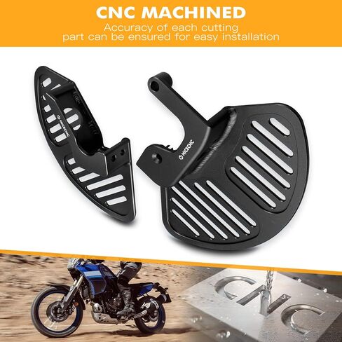 NICECNC Front Shock Absorber Brake Disc Shield Compatible with Yamaha Tenere 700 /XTZ700 2019-2024, Tenere 700 Rally Edition 2020-2024, Tenere 700 World Raid 2022, Front Disc Brake Protector, Black in Saudi Arabia