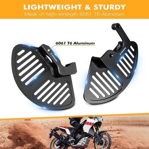NICECNC Front Shock Absorber Brake Disc Shield Compatible with Yamaha Tenere 700 /XTZ700 2019-2024, Tenere 700 Rally Edition 2020-2024, Tenere 700 World Raid 2022, Front Disc Brake Protector, Black in Saudi Arabia