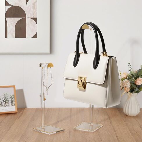 Acrylic Handbag Display Stand, 14"-24" Adjustable Purse Holder Clear Handbag Table Hanger Rack Purse Hanger Stand for Home Closet Store Boutique Counter in Kuwait