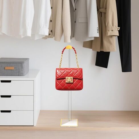 Acrylic Handbag Display Stand, 14"-24" Adjustable Purse Holder Clear Handbag Table Hanger Rack Purse Hanger Stand for Home Closet Store Boutique Counter in Kuwait