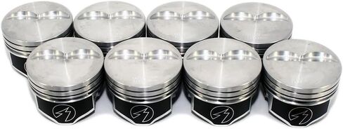 Speed Pro Small Block for Chevy 350 Flat Top Pistons STD Bore 5.7" Hypereutectic SBC in Saudi Arabia