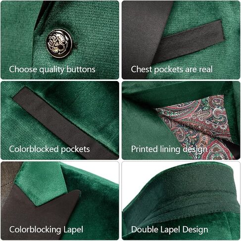 السترة المخملية للرجال واحد زر غير رسمي للرجال للرجال ابليزر طية الحفلة حفل زفاف حفل زفاف in Kuwait