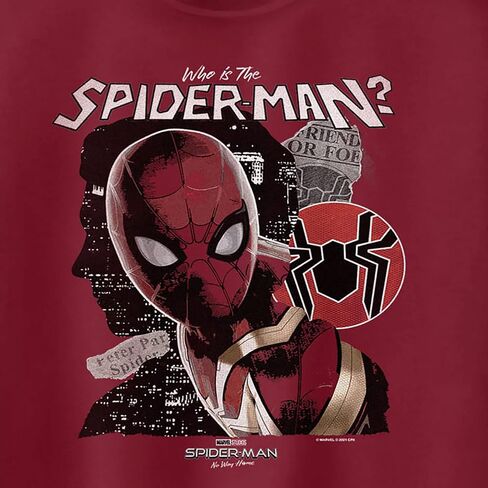 Marvel Junior's Spider Way Home Unmasked Man Slim Fit, Scoop Hem Racerback Tank, Scarlet, Large in Saudi Arabia