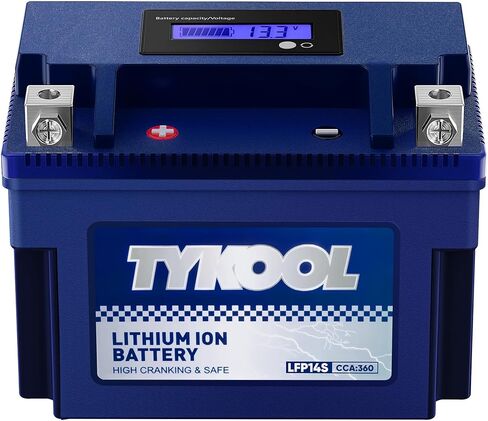 YT12B-BS بطارية ليثيوم LiFePO4 للدراجات النارية، 12 فولت 6 أمبير، 360CCA، مدمجة في BMS، بطارية Powersports، للمركبات ATV، UTV، Jet Ski، المركبات المائية الشخصية، عربات الثلوج، رباعية، ركوب جزازة العشب، الجرار in Kuwait