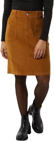 32 Degrees Women's Cotton Corduroy Knee Length Skirt, Belt Loops, XXL (US, Numeric, 20, Plus, Regular, Dijon) in Saudi Arabia