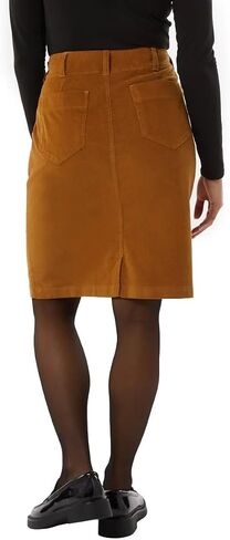 32 Degrees Women's Cotton Corduroy Knee Length Skirt, Belt Loops, XXL (US, Numeric, 20, Plus, Regular, Dijon) in Saudi Arabia