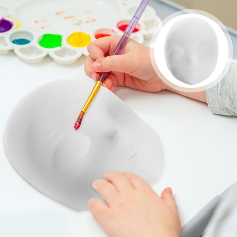 أقنعة الوجه الكاملة DIY 4pcs أقنعة قابلة للطلاء فارغة زي تنكر عادي ل DIY Decoration Art Cosplay Dance Party White in Saudi Arabia