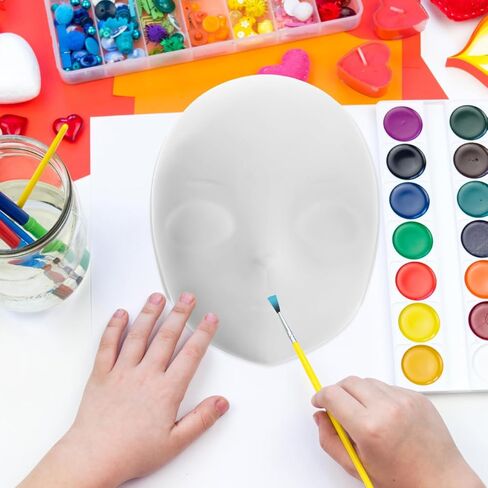 أقنعة الوجه الكاملة DIY 4pcs أقنعة قابلة للطلاء فارغة زي تنكر عادي ل DIY Decoration Art Cosplay Dance Party White in Saudi Arabia
