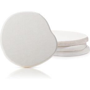Diatomaceous Earth Coasters Set of 4，Cool Absorbent Quick-Dry Drink Coasters for Desks, Cute Modern Stone Design with Stylish White Aesthetic (4, White) in Saudi Arabia