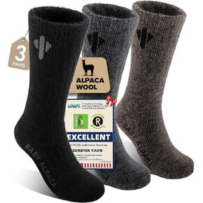 Alpaca Socks for Men and Women, Heavyweight Thermal Thick Warm Alpaca Wool Boot Sock for Hunting, Hiking, Moisture Wicking in Saudi Arabia
