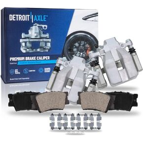 Detroit Axle - Rear Brake Kit for 2007-2012 Lexus ES350, 2008-2011 Toyota Avalon, 2007-2011 Camry, Disc Brake Calipers Ceramic Brake Pads 2009 2010 Replacement in Saudi Arabia