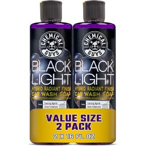 Chemical Guys Black Light Hybrid Radiant Finish Car Wash Soap and Superior Surface Cleanser 2 Pack (2 X 16 Fl. Oz.) - Gloss Enhancing pH Balanced Formula for Maximum Shine in Saudi Arabia
