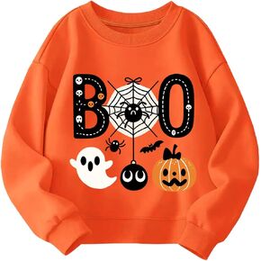 أطفال هالوين قميص Sweatshirt Boys Girls Skeleton Pumpkin Ghost Toddler Shirt Crewneck Tops Long Sleeve Graphic Tops for 2-7t in Kuwait