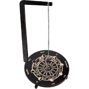 عرض البندول الخشب - حامل حامل الكريستال | موقف عرض المجوهرات | خشب الدوران البلورة | حامل تصميم رائع في غرفة المعيشة ، غرفة اليوغا ، Roo (Lunon) in Kuwait