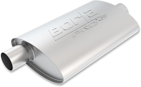 Borla 40357 Proxs Universal Performance Muffler 2.25 "إزاحة مدخل / 2.25" مركز مركز 4 "× 9.5" Oval x 14 "Body 19" الطول الكلي التصميم القابل للانعكاس T-304 الفولاذ المقاوم للصدأ in Saudi Arabia