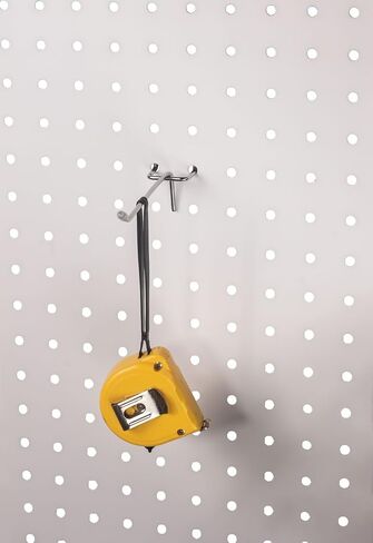 KINOMI 31 قطعة من خطافات Pegboard الفضية مقاس 10.16 سم، ملحقات أوتاد Pegboard شديدة التحمل لألواح ربط 1/4 بوصة و1/8 بوصة في الكراجات وحظائر الأدوات والطوابق السفلية وما إلى ذلك in Kuwait