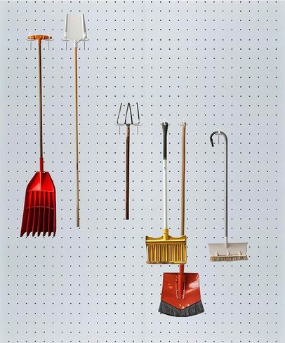 KINOMI 31 قطعة من خطافات Pegboard الفضية مقاس 10.16 سم، ملحقات أوتاد Pegboard شديدة التحمل لألواح ربط 1/4 بوصة و1/8 بوصة في الكراجات وحظائر الأدوات والطوابق السفلية وما إلى ذلك in Kuwait