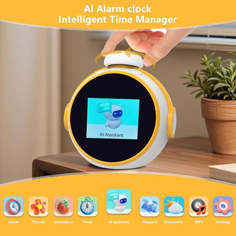 AI Clock, Alarm Clock for Kids, Clock with ChatGPT, AI Device, Sound Machine to Wake Alarm Clock for Toddlers and Kids,3-15 Years Bedroom, 2.4G WiFi, 2.8 Inch Screen in Saudi Arabia