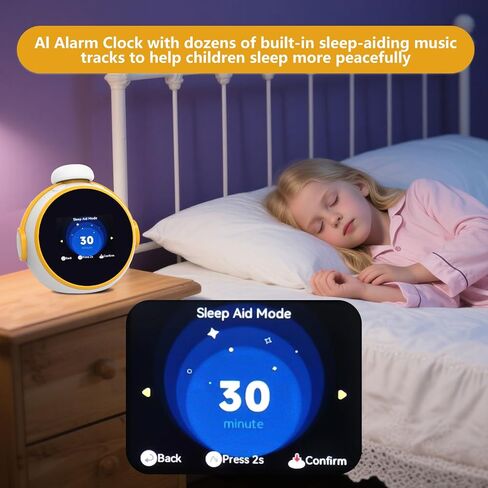 AI Clock, Alarm Clock for Kids, Clock with ChatGPT, AI Device, Sound Machine to Wake Alarm Clock for Toddlers and Kids,3-15 Years Bedroom, 2.4G WiFi, 2.8 Inch Screen in Saudi Arabia