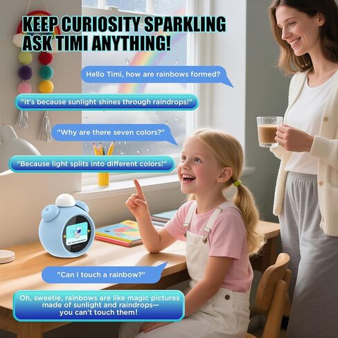 Smart Clock for Kids with AI Assistant & Voice Control,Sleep Training Clock for Toddlers, White Noise Sound Machine Night Light, Time Management Gift.Educational Gift for Boys Girls. in Saudi Arabia