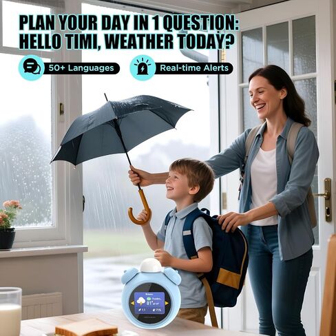Smart Clock for Kids with AI Assistant & Voice Control,Sleep Training Clock for Toddlers, White Noise Sound Machine Night Light, Time Management Gift.Educational Gift for Boys Girls. in Saudi Arabia