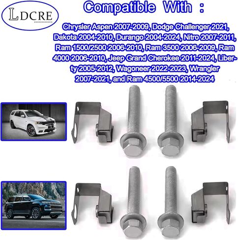 4 مجموعات مجموعة عادم شفة مماثلة الأجهزة 03442 ، شفة البراغي u مناسبة ل Dodge Dakota RAM 1500 2500 3500 ، لجيب Grand Cherokee Wrangler ، من أجل RAM 4500 5500 ， استبدال# 55366000AA ، 6036684AAA in Kuwait
