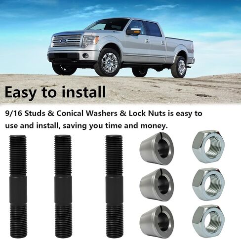 9/16 مسمار وغسالة مخروطية لـ DANA 44 متوافقة مع Jeep ، Ford ، Dodge ، Arm Arm Install Kit-3 Packs in Saudi Arabia