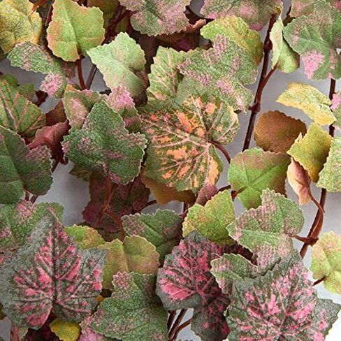 Factory Direct Craft Cascading Poly Silk Grape Leaf Bushes 2 Grape Leaf Bushes in Saudi Arabia