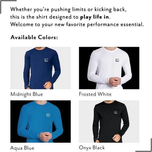 Men's Long Sleeve Performance Shirt | Lightweight UV 50+ Protection Moisture-Wicking Quick-Dry Sportswear in Saudi Arabia
