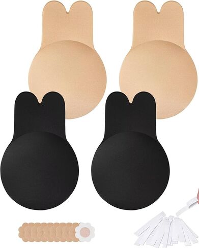 Sticky Bra Push Up 2 Pairs,Adhesive Bras Strapless Backless Bra for Women with Pasties in Kuwait