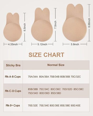 Sticky Bra Push Up 2 Pairs,Adhesive Bras Strapless Backless Bra for Women with Pasties in Kuwait