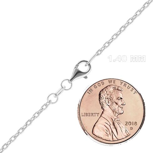 Genuine Mariner Anchor Crucifix Pendant in Sterling Silver 18K Silver Finish 55 x 29 mm With Diamond Cut Cable Chain Necklace in Sterling Silver (16" 18" 20" 24") in Saudi Arabia