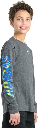 adidas Boys' Long Sleeve Spectrum of Light Heather Tee in Saudi Arabia