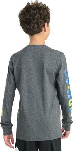 adidas Boys' Long Sleeve Spectrum of Light Heather Tee in Saudi Arabia