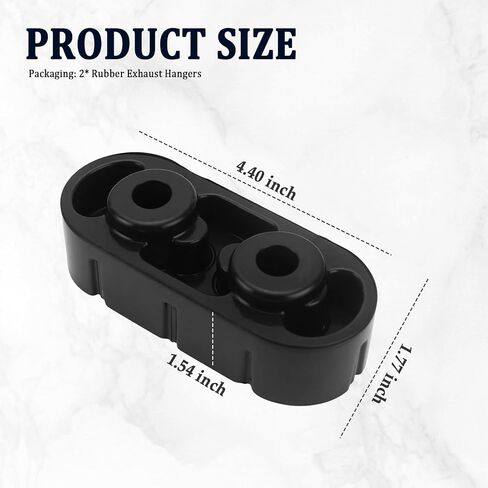 2PCS Rubber Exhaust Hangers,Muffler Hanger Compatible with GMC,Cadillac,Chevrolet Replacement OEM#25956663,15740212,Exhaust Hanger Rubber for Vibration & Noise Reduction in Saudi Arabia
