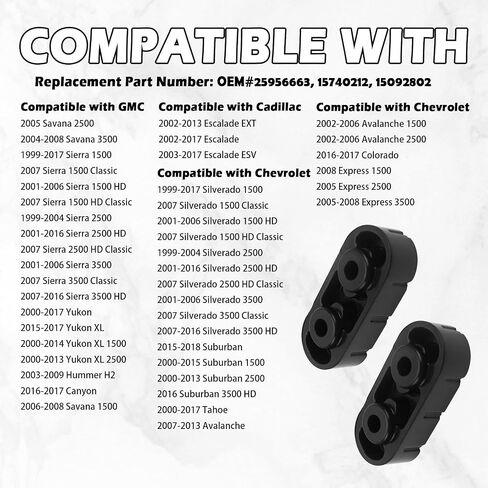 2PCS Rubber Exhaust Hangers,Muffler Hanger Compatible with GMC,Cadillac,Chevrolet Replacement OEM#25956663,15740212,Exhaust Hanger Rubber for Vibration & Noise Reduction in Saudi Arabia