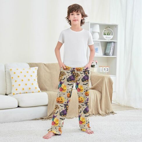 Dussdil Pajama Pants Long Sleep PJ Pant Pajama Bottoms Elastic Waist Lounge Pants with 2 Pockets 6-8 y in Saudi Arabia