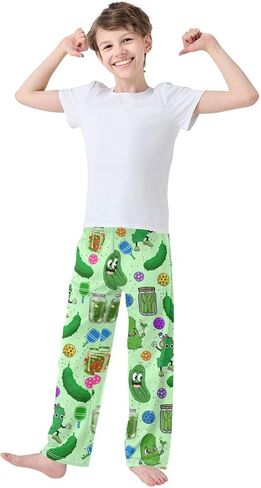 BGXW Pajama Pants Long Sleep Pants Soft Lounge PJ القيعان مع 2 جيوب 6-14 سنة in Kuwait