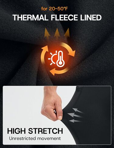 baleaf Men's Fleece Lined Running Tights Thermal Leggings Cold Weather Compression Pants Cycling Hiking Workout in Saudi Arabia
