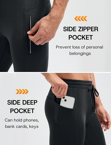 baleaf Men's Fleece Lined Running Tights Thermal Leggings Cold Weather Compression Pants Cycling Hiking Workout in Saudi Arabia