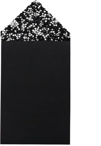 Rhinestone Pocket Squares for Men Prefolded, Crystal Sequin Pre Folded Handkerchiefs on Card Party Prom Wedding Daily in Kuwait