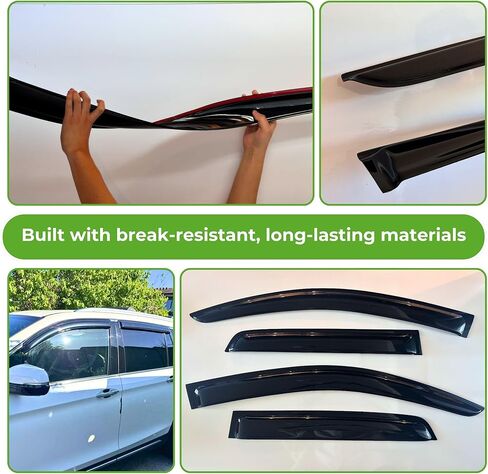 Window Visor Compatible with Chevrolet (Chevy) Blazer 2019-2024, Rain Guard Tape-On Extra Durable Sun Wind Air Side Vent Window Deflector, 2019 2020 2021 2022 2023 2024 in Kuwait