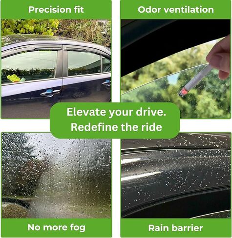 Window Visor Compatible with Chevrolet (Chevy) Blazer 2019-2024, Rain Guard Tape-On Extra Durable Sun Wind Air Side Vent Window Deflector, 2019 2020 2021 2022 2023 2024 in Kuwait