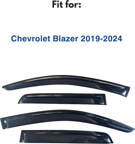 Window Visor Compatible with Chevrolet (Chevy) Blazer 2019-2024, Rain Guard Tape-On Extra Durable Sun Wind Air Side Vent Window Deflector, 2019 2020 2021 2022 2023 2024 in Kuwait