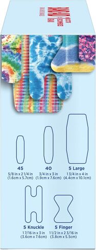 BAND-AID Brand Flexible Fabric Adhesive Tie-Dye Bandages, Fun Bandages Wound Care & Protection of Minor Cuts & Burns, Quilt-Aid Technology to Cushion Painful Wounds, Assorted Sizes, 100 ct in Saudi Arabia